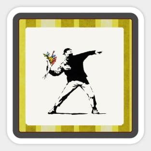 Love Is In The Air or Rage, the Flower Thrower Sticker